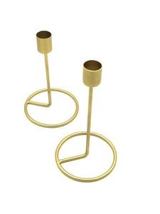 Bougeoir en or au design moderne pour la décoration de la maison, Noël, mariage, anniversaire, table, candélabre - Product Image 5