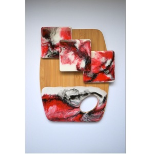 Planche à découper en bois de résine époxy faite à la main avec surface lisse de qualité supérieure planche à découper en bois de résine idéale pour un usage quotidien - Product Image 1