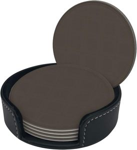 Posavasos de cuero puro hecho a mano a bajo costo Diseño cuadrado de nuevo estilo clásico para el hogar y la Mesa del hotel Venta superior para uso en té - Product Image 4