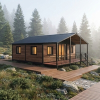 Villa préfabriquée de luxe standard australien, maison conteneur extensible de 20 pieds avec porche avant et toit à pignon pour le marché Airbnb aux États-Unis et en Australie