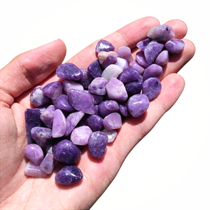 Venta al por Mayor de Virutas de Ágata Lepidolita de Alta Calidad, Piedras de Cristal Naturales de Color Morado, Piedras Preciosas para Cenicero, Pulido para el Hogar - Product Image 1