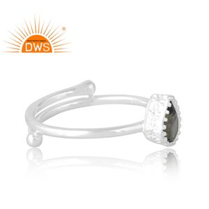 Anillo de piedras preciosas ahumadas naturales de Plata de Ley 925 más vendido, joyería personalizada para mujer, regalo para ella - Product Image 4