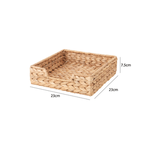 Plateau de rangement de cuisine en jacinthe d'eau tressé à la main - Plateau simple, design tressé artisanal durable, idéal pour les boissons, fabriqué au Vietnam - Product Image 3