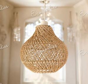 New Product Indoor Lighting Wood <b>Lamp</b> Handmade Wholesale Bamboo Pendant Hanging Lights Rattan Paper Wooden Chandelier <b>Lamp</b> <b>Shade</b> - Product Image 4
