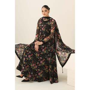 Ensemble de costume en mousseline de soie brodée pour femmes PR-1158 - Product Image 5