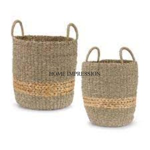 Lot de 3 Récipients de stockage et panier de qualité supérieure en rotin pour aliments et autres articles à prix impressionnant - Product Image 5