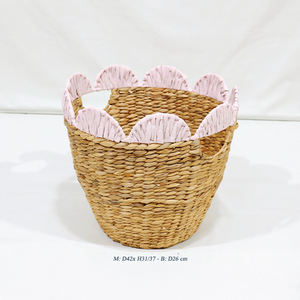 Juego de Cestas Decorativas de Almacenamiento con Borde de Flor de Jacinto de Agua Tejido de Dong Thap, Marca Artex (3 piezas) - Product Image 5