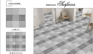 Usine en gros blanc noir 600x600mm carreaux de céramique carreaux de sol en porcelaine émaillée carreaux brillants polis - Product Image 6