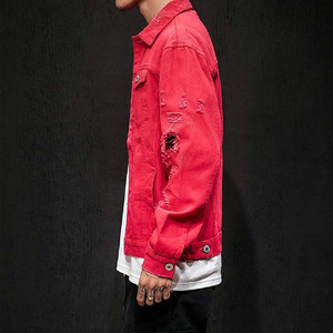 แจ็คเก็ตยีนส์ลำลองคุณภาพสูงสำหรับผู้ชาย ปี 2025 ผลิตจากผ้าโพลีเอสเตอร์/คอตตอน ระบายอากาศได้ดี พร้อมกระดุมตกแต่ง สามารถปรับแต่งได้ ขายส่ง - Product Image 5