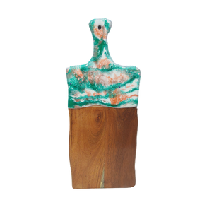 Tabla de Cortar y Servir de Resina Epoxi y Madera de Olivo Directo de Fábrica, Tabla de Charcutería de Madera de Teca - Product Image 4