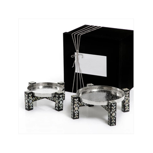 แท่นวางช็อกโกแลตสีเงินสุดหรูสำหรับตกแต่งโต๊ะขนมหวานสุดหรูและงานจัดเลี้ยง - Product Image 5