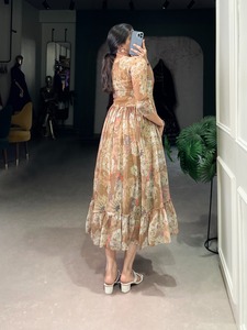 ชุดเดรสผ้าดิบพิมพ์ลายดอกไม้ใหม่ล่าสุด - Product Image 5