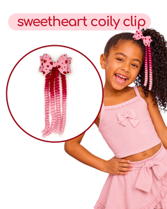 Extension per Capelli Sintetici Coily Clips Sweetheart Stile Ombre Rosa per Bambini - Popolari - Product Image 1