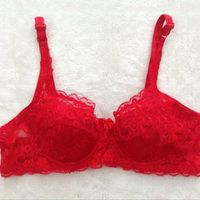 Bralette d'été en dentelle pour femmes Lingerie solide à armatures sans fil couvre-sein coupe complète grande taille soutiens-gorge réglables pour femmes