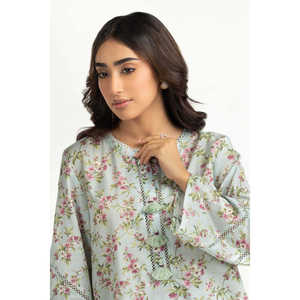 ชุดลำลอง IUSTTS-2126 สำหรับสุภาพสตรี ฤดูใบไม้ผลิ/ฤดูร้อน ผ้าชีฟองพิมพ์ลาย แขนสามส่วน เสื้อท่อนบนและกางเกงขาสั้น - Product Image 1