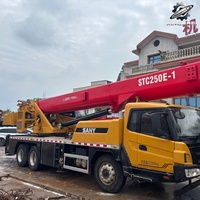 SANY STC250 Truck Crane 25 Ton Mobile Lifting Crane Mesin Weichai Baru SANY Construction Truck Mounted Crane Hoist Machinery