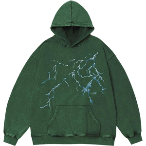 High Quality Oversized 500 Gsm French <b>Terry</b> Hoodie Men Custom Logo Embroidery Heavyweight Cotton Pullover <b>Bulk</b> Blank Hoodies - Product Image 3