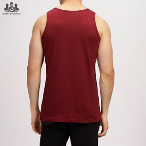 Camiseta Deportiva sin Mangas de Punto para Hombre |   100% Algodón |   Secado Rápido y Transpirable |   Ropa Deportiva para Gimnasio |   Fuente de Fábrica al por Mayor - Product Image 4
