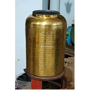 Florero grande de Metal plateado, florero con forma de cilindro, floreros para el hogar y la decoración del suelo de la boda, centros de mesa - Product Image 2