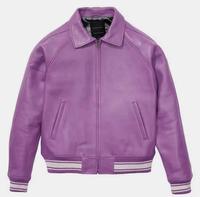 Veste en cuir pour homme sur mesure de qualité supérieure, col long fin, pour l'automne et l'hiver, fabriquée au Pakistan, cuir véritable