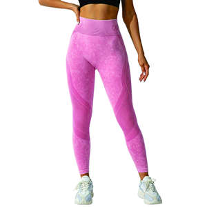 Leggings de Yoga de Cintura Alta para Mujer, Logotipo Personalizado al por Mayor, Mallas Deportivas Elásticas sin Costuras para Gimnasio, Fitness y Entrenamiento, Pantalones de Yoga de Alta Elasticidad - Product Image 1