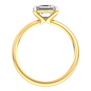 Anillo de Diseño Clásico de Lujo en Oro Blanco y Amarillo de 9K para Mujer, Diamante Cultivado en Laboratorio de 0.65 Quilates, Claridad VS, Color EF, Corte Brillante, IGI - Product Image 4