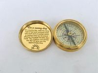 Boussole en laiton multifonctionnelle Cadran solaire Boussole de navigation étanche Style portable Randonnée Camping Survie Kit d'aventure en plein air