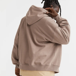 Vente chaude 100% coton sweats à capuche zippés pour hommes respirant séchage rapide hiver Logo personnalisable plaine teint durable OEM Services - Product Image 3