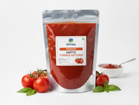 Purée de tomates concentrée HP Valia 34 Brix en sachet aseptique, qualité industrielle export, 32, consistance lisse, pH 4.2-4.5, 225 kg, 24
