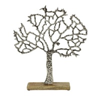 Sculpture d'arbre en aluminium durable, faite à la main, de luxe, avec design Art Déco, taille et couleur personnalisables pour la décoration intérieure du salon