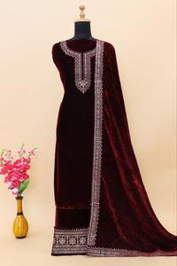 Salwar Kameez เสื้อผ้าผู้หญิงชุดอินเดียปักลายชุดทำงานปากีสถาน - Product Image 2