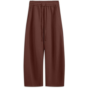 Pantalon de jogging thermique d'hiver personnalisé pour femme, doublé polaire, taille haute, coupe décontractée, jambe large, avec poches - Product Image 3