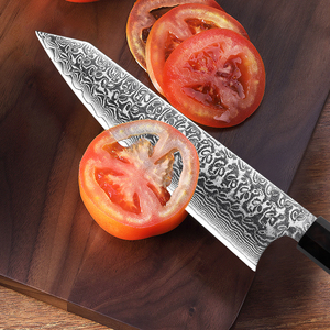 Couteau de cuisine de chef japonais en acier damas avec nouveau design manche en fibre de carbone Vente en gros personnalisé de haute qualité OEM ODM Service - Product Image 4
