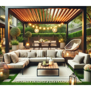 Decoración moderna para el hogar, sofá seccional en forma de L minimalista de primera calidad, marco de madera maciza, juego convertible ecológico para apartamentos OEM - Product Image 1