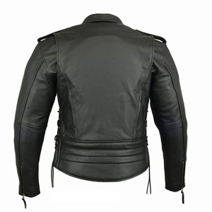 Gran oferta 2024, chaqueta de moto de cuero negro de tamaño personalizado, ropa deportiva, equipo de motorista para hombres y mujeres - Product Image 4