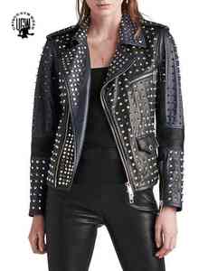 Blouson Moto Femme en Cuir Véritable 2026 – Fermeture Éclair, Manches Longues, Imperméable, Coupe-Vent, Réversible, Détachable - Product Image 1