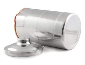 Fabricant en gros de pichet en cuivre, accessoire pour boissons ayurvédiques, récipient en cuivre avec extérieur en acier gravé - Product Image 5