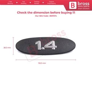 BSP574 Black 1.4 Logo Badge Monogram Emblem for Clio MK2 II BB CB Kangoo MK1 FC KC 7700422223 - Product Image 5