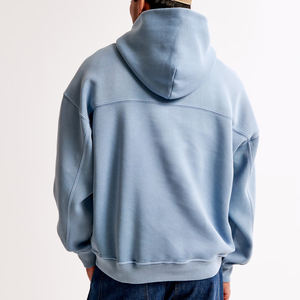 Sudadera con capucha de peso pesado Vintage personalizada 2025 para hombres, básico de lavado ácido bordado con diamantes de imitación, básico de invierno de talla grande - Product Image 2