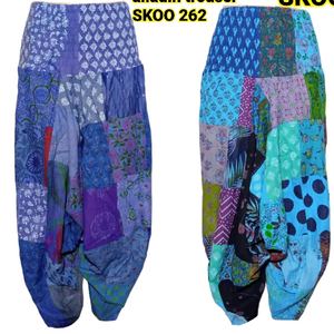 Casual <b>Women</b> Pants Thai <b>Trousers</b> Hippy Regular Boho Aladdin Boho Festival Hippy Smock Mid <b>Waist</b> Pant Summer Winter Flat Front - Product Image 1