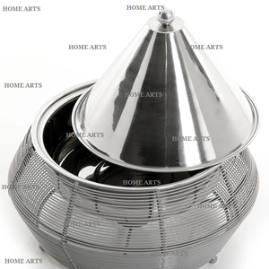 Réchauffeur de nourriture en acier inoxydable et en fer Plat de service Fbaulous Design Plat de service de forme ronde à bas prix - Product Image 3