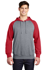 Construisez votre marque Sweat à capuche pour homme Sport-Tek Marron/Vintage Heather Raglan Colorblock Pull Sweat à capuche - Product Image 2
