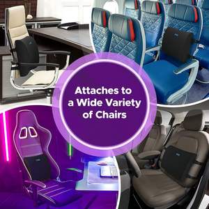 Almohada de Soporte Lumbar Frido para Silla de Oficina - Cojín Ortopédico Ergonómico de Espuma Viscoelástica con Funda Extraíble y Lavable de Poliéster - Product Image 2