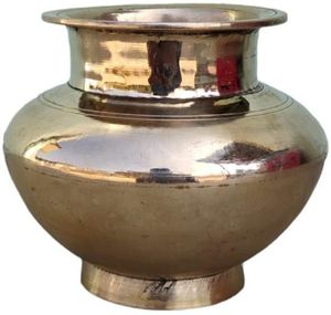 Pot à eau de haute qualité en cuivre pur Kalash traditionnel indien en cuivre pur Kalash fait à la main Récipient à eau pour la prière pour le temple à domicile - Product Image 6