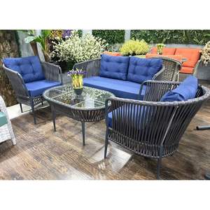 Groupe de sièges de balcon et de jardin Milano avec service à thé pour divertissement en plein air - Product Image 3