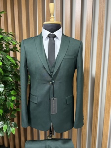 Luxury Elite Elegant High Quality <b>Viscose</b> And <b>Polyester</b> <b>Fabric</b> Men Elite Suit Wedding Groom's & Business Suit For Men - Product Image 6