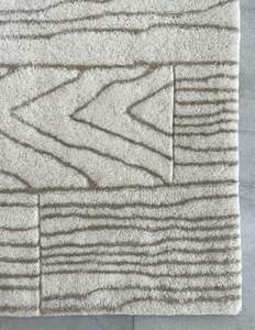 2024 Alfombra de lana hecha a mano de lujo de la India Colección de diseñadores con mechones para interiores con patrón abstracto - Product Image 3