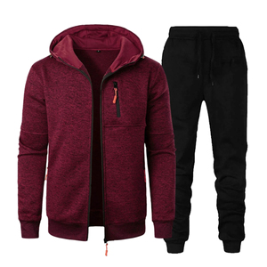 Ropa de calle personalizada, chándal, pantalones de chándal de alta calidad, Sudadera con capucha unisex en blanco y conjunto de Jogger apilado para hombre, 100% de algodón - Product Image 3