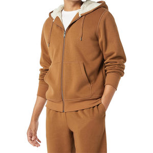 New Design Custom Logo Winter Comfortable Slim Street Wear Plain Solid Fashion <b>Men</b> <b>Zipper</b> <b>Hoodies</b> With OEM Service Wholesale - Product Image 2