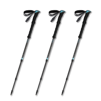 Bâton de randonnée en carbone XATP 2026 Collection Aqua avec poignée longue en mousse et verrouillage rotatif